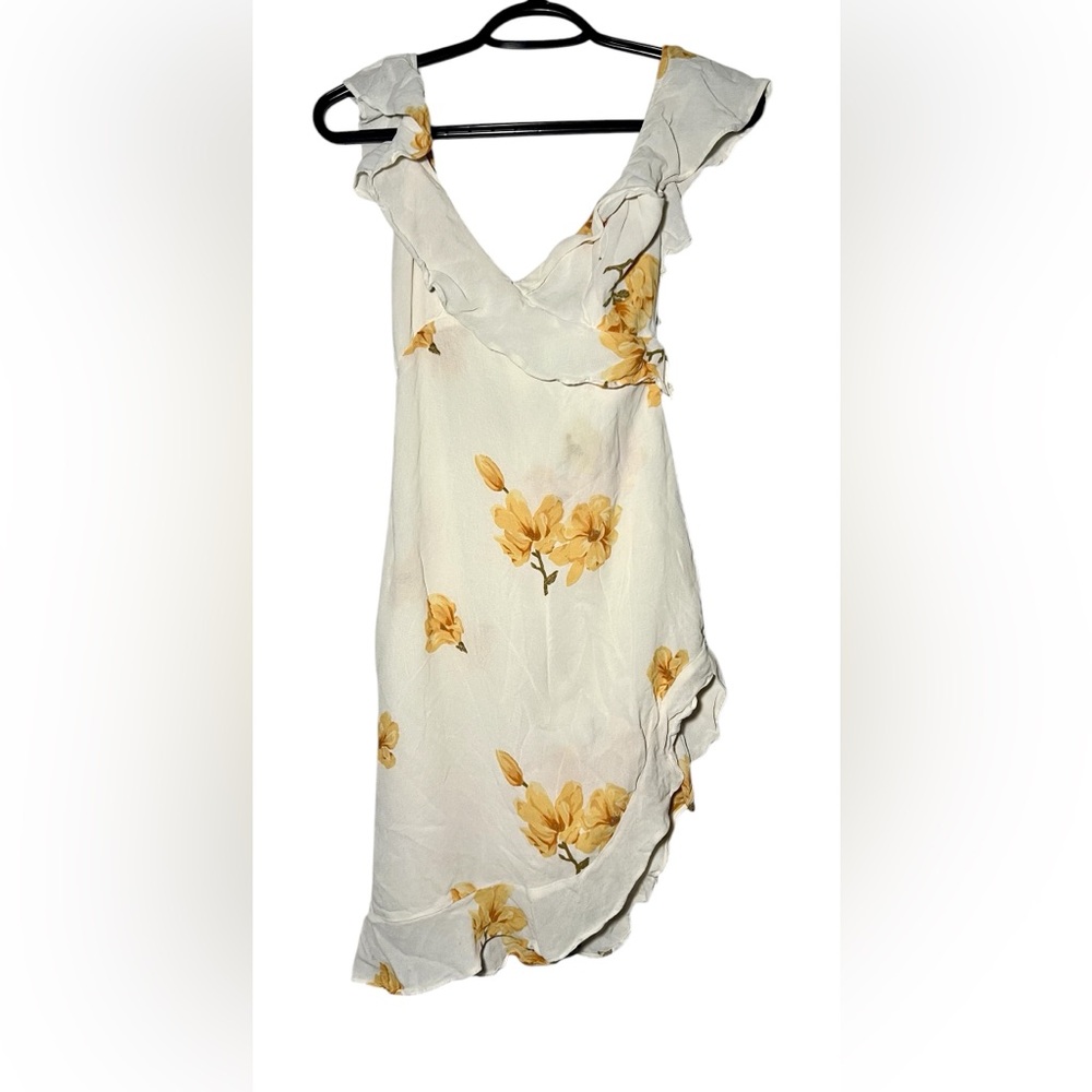 Floral Ruffle Dress size 2 asymmetrical hem fairycore floral